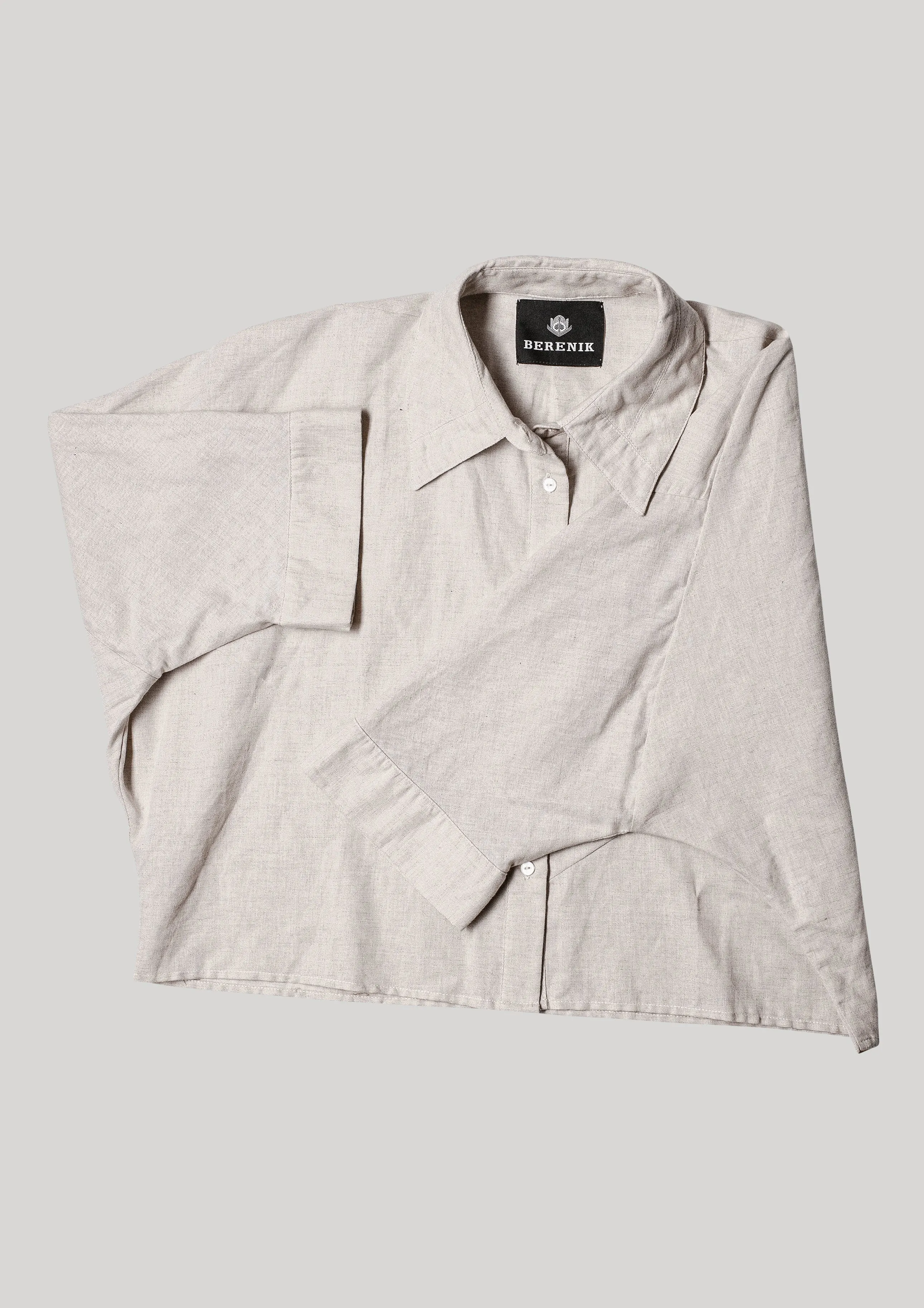 LIGHT SUMMER BLOUSE - NATURAL LINEN white