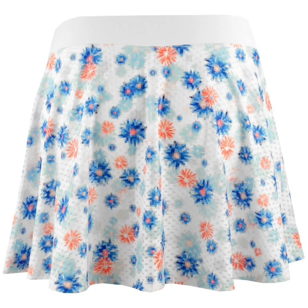 Lija Women's Bring The Heat Print Flounce Skort - Pixel Fleur