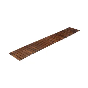 Livsip 2PC Garden Wooden Pathway 8ft Roll-Out Straight Wood Walkway Backyard