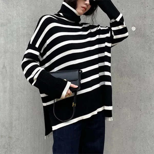 Loose Slit Design Sweater