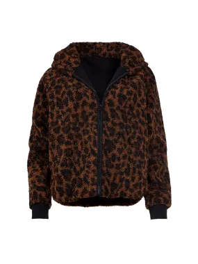 Lou & Grey for LOFT Leopard Cozy Up Jacket in Brown Multi