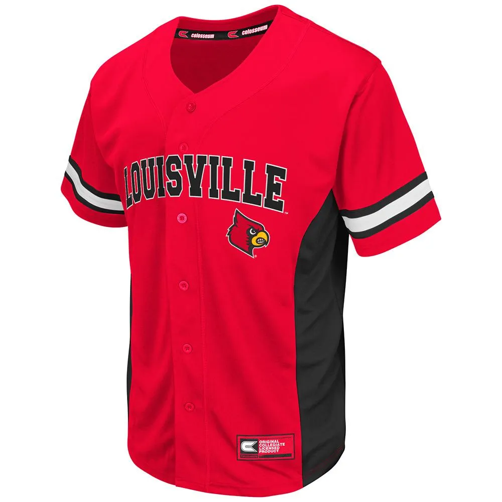 Louisville Cardinals Colosseum Red Polyester Replica Baseball Jersey