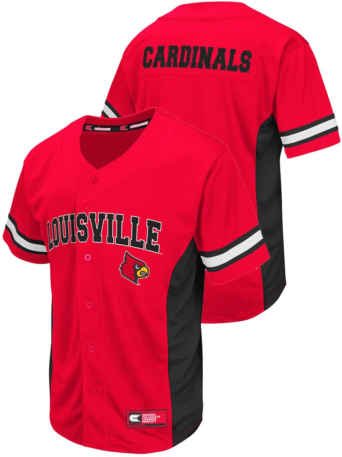 Louisville Cardinals Colosseum Red Polyester Replica Baseball Jersey