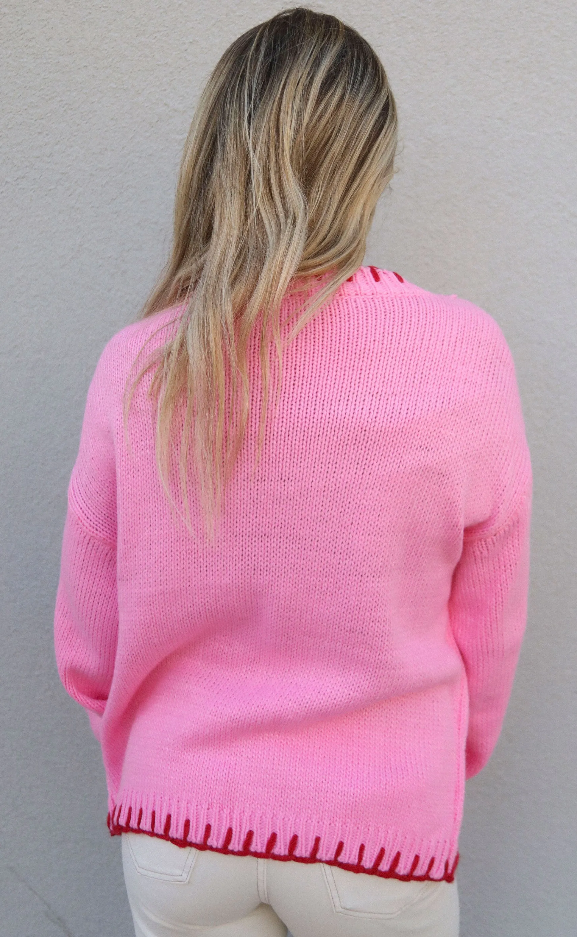 love club sweater - pink