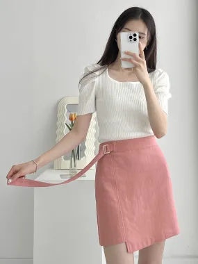 Lovely and Graceful Cotton Belted Skirt