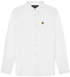 Lyle and Scott Mens Long Sleeve Slim Fit Poplin Shirt White