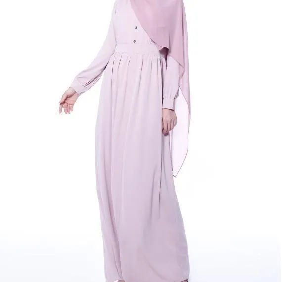 MA019 Pocket Abaya WIth Button Nursing Friendly