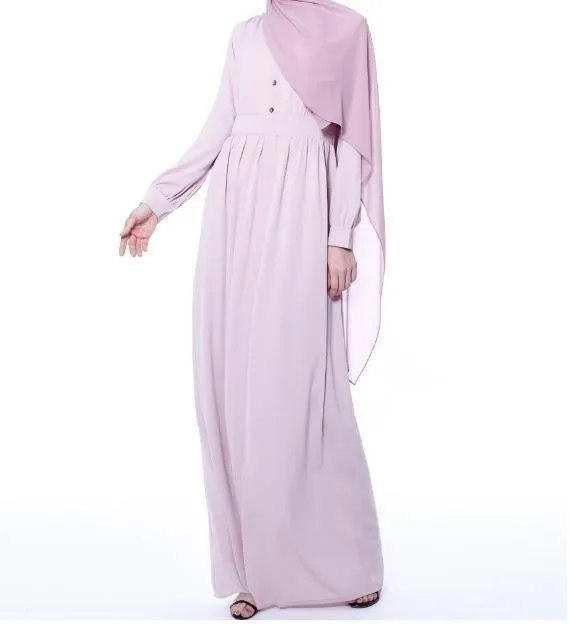 MA019 Pocket Abaya WIth Button Nursing Friendly