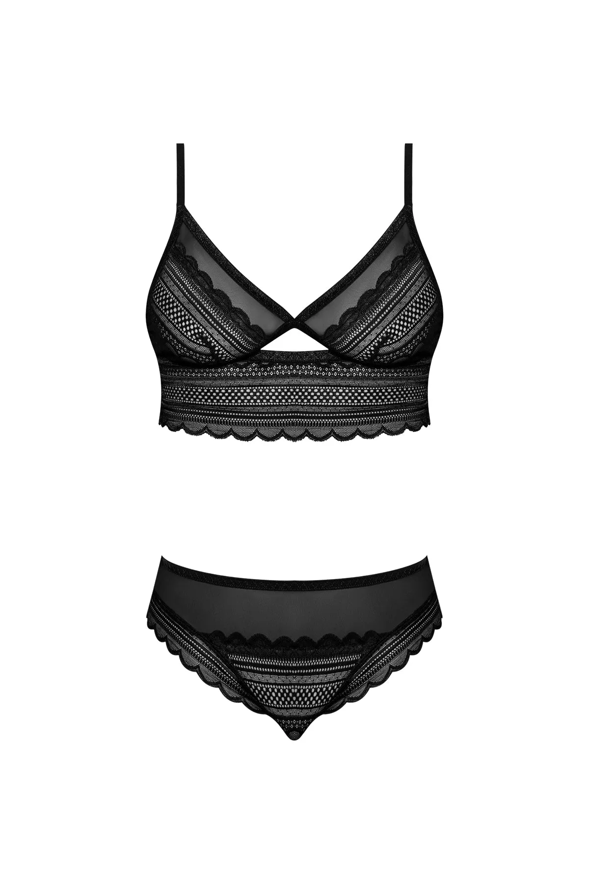 Magic Silk Modern Romance Bralette & Hipster Black