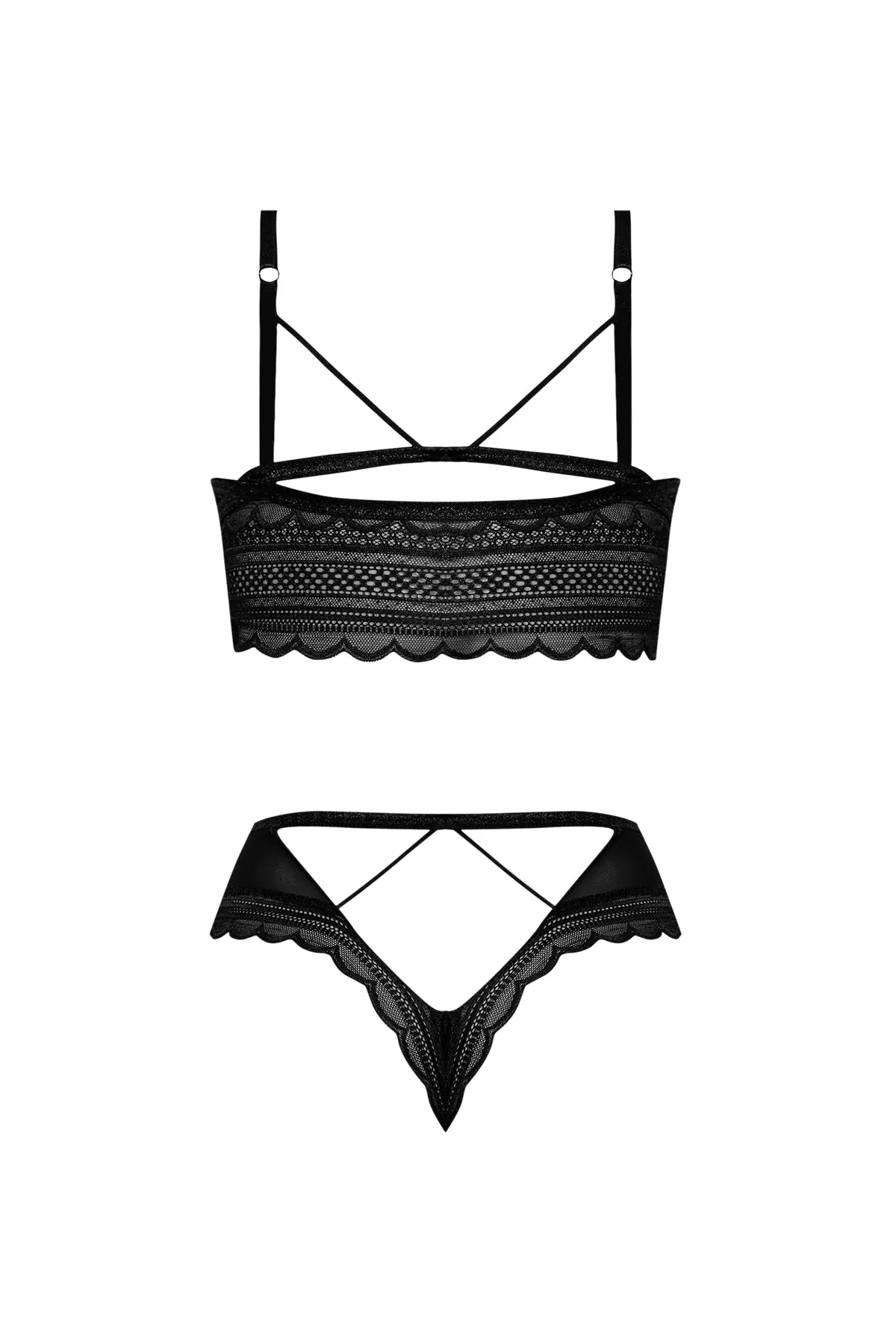 Magic Silk Modern Romance Bralette & Hipster Black