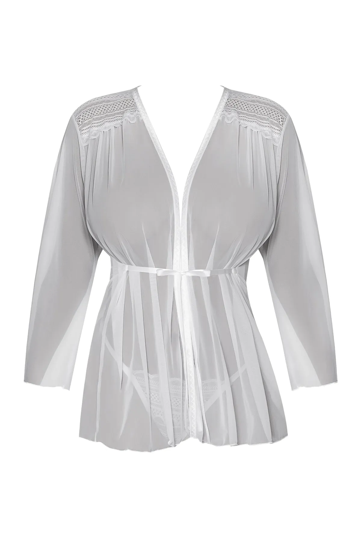 Magic Silk Modern Romance Short Robe White