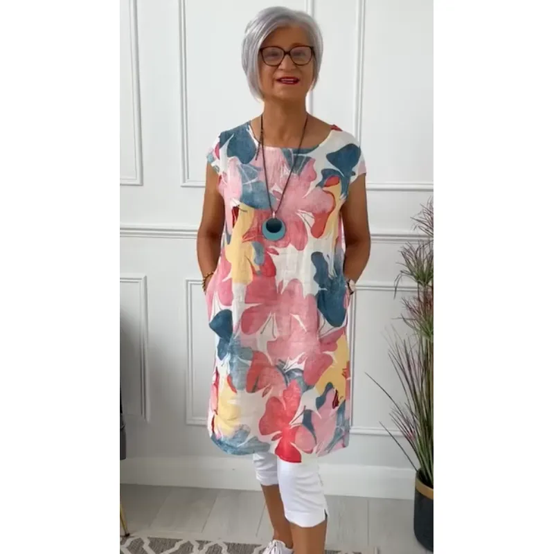 MAREE™ | COMFORTABLE DRESS WITH BUTTERFLY PRINT