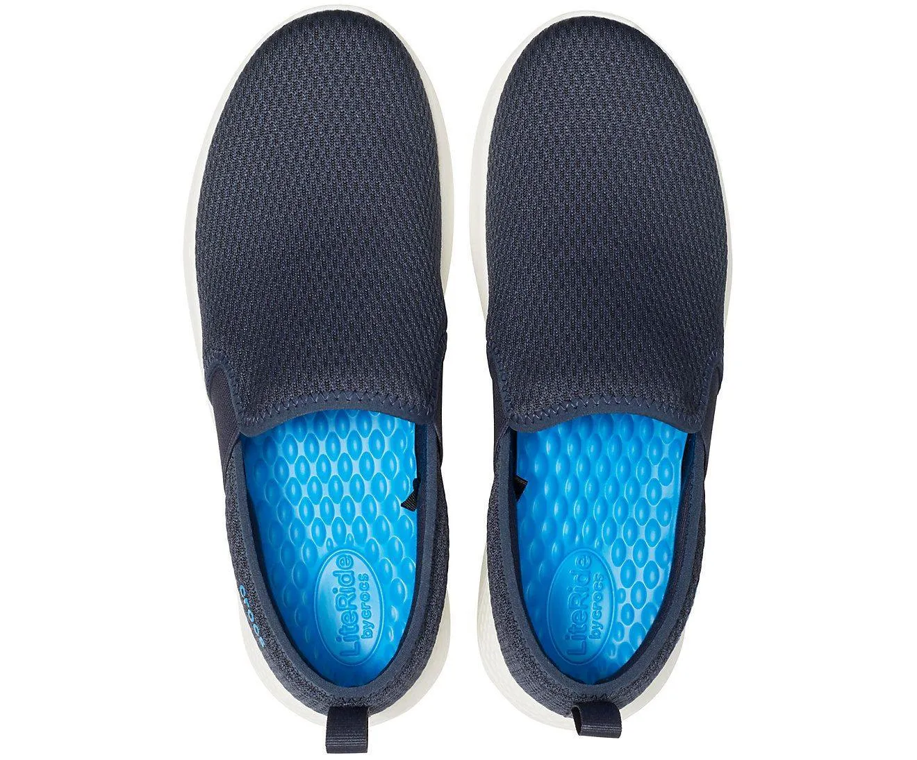 Men LiteRide Mesh Slip-On - Navy/ White