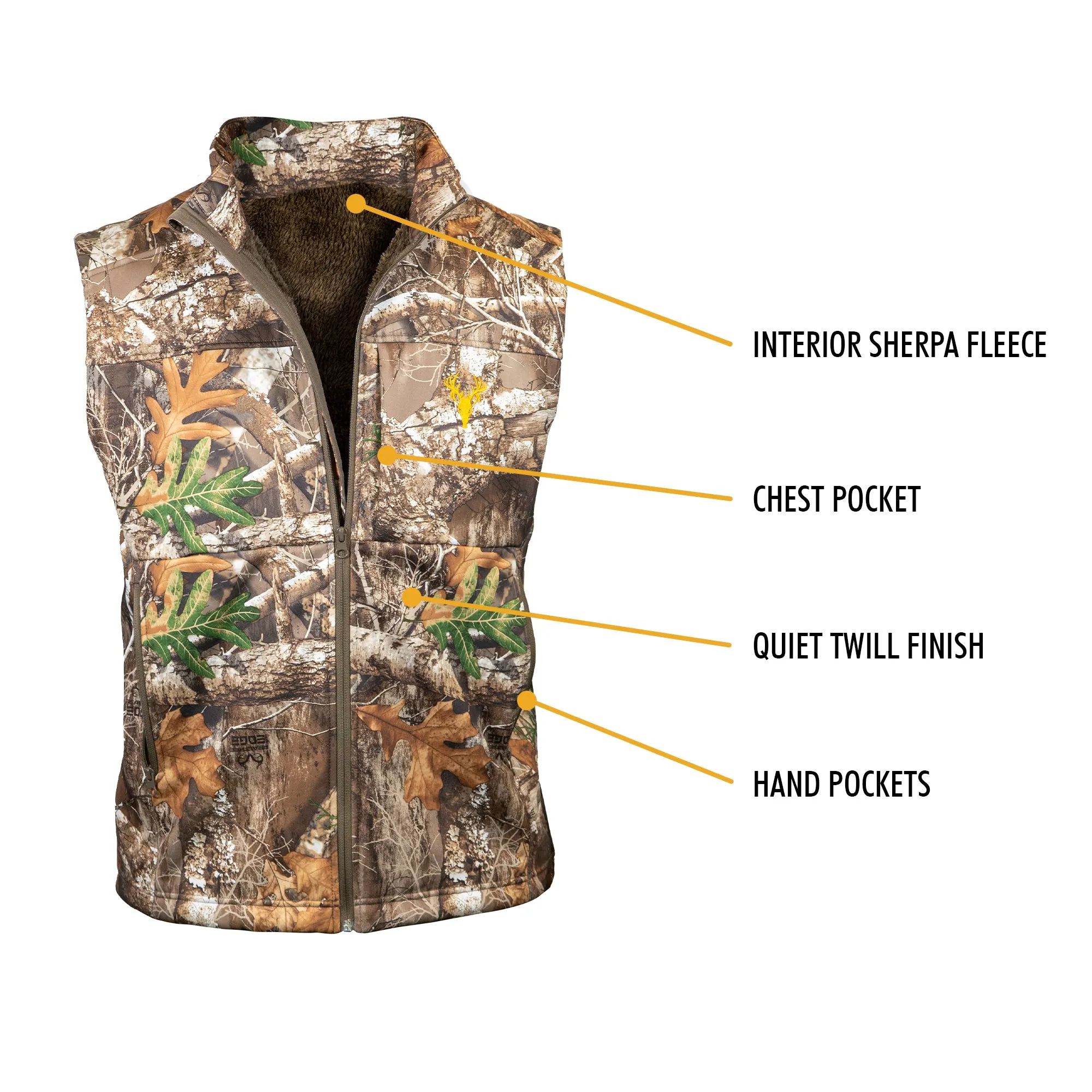 Men’s Camo Hunting Softshell Vest