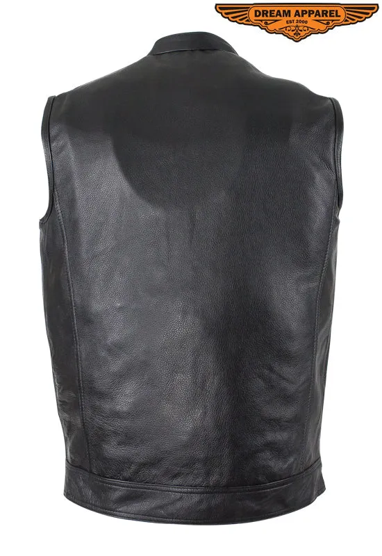 Men's Motorcycle Club Vest With Concealed Carry