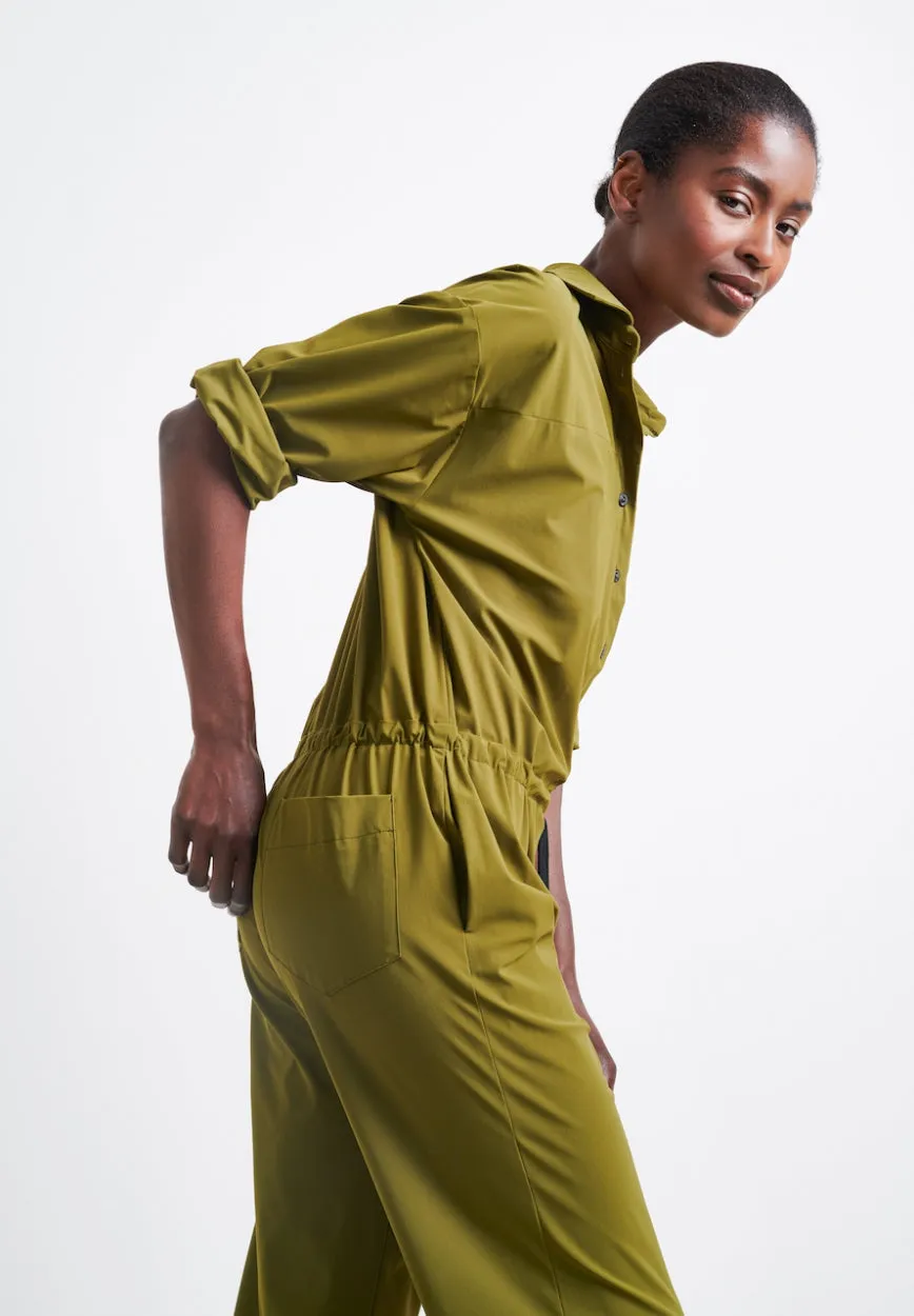 Mico Jumpsuit  Technical Jersey | Oliva green