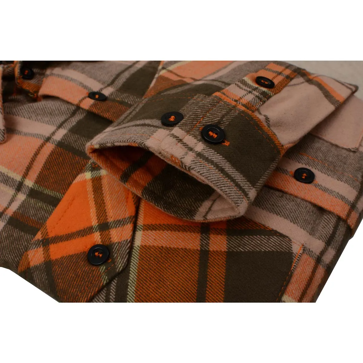 Milwaukee Leather  Men's 'Wild One' Brown/Orange Long Sleeve 10.5-Oz