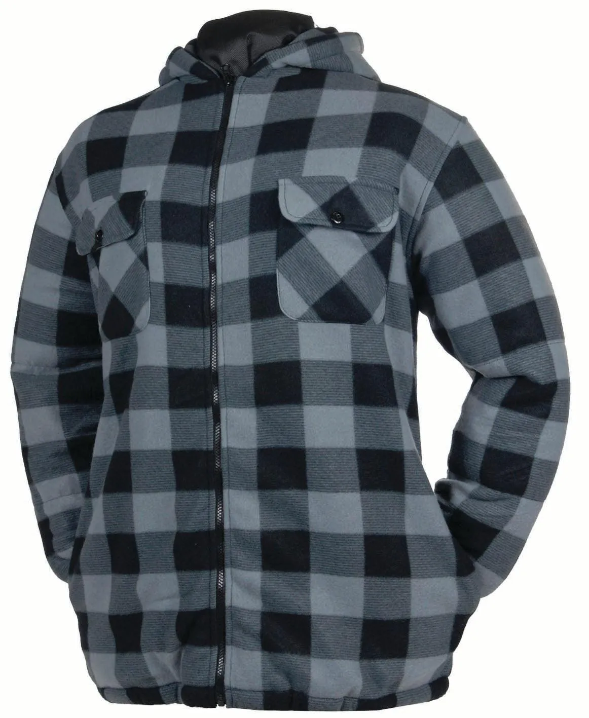 Misty Mountain Sherpa Plaid Fleece Zipper Hooded Jacket