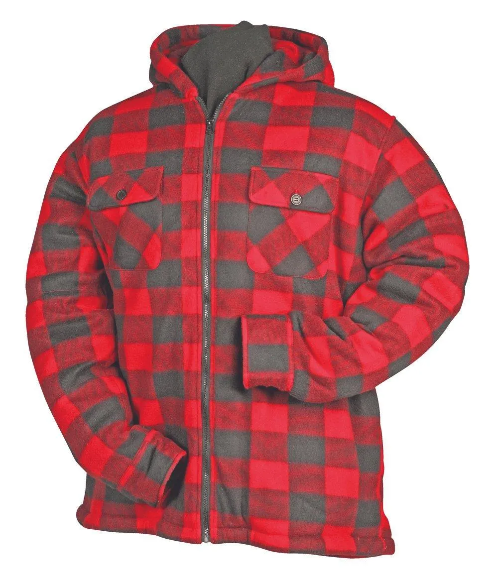 Misty Mountain Sherpa Plaid Fleece Zipper Hooded Jacket