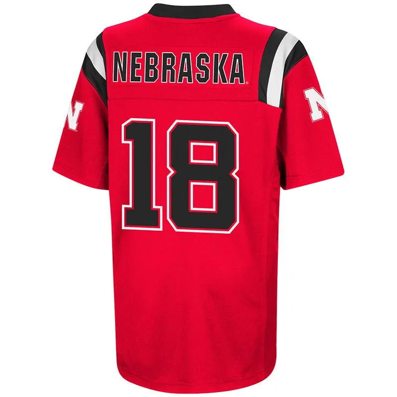 Nebraska Cornhuskers Colosseum YOUTH Boy's Red Berringer #18 Football Jersey