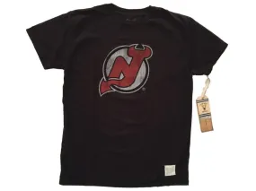 New Jersey Devils Retro Brand Black Vintage Short Sleeve Cotton T-Shirt