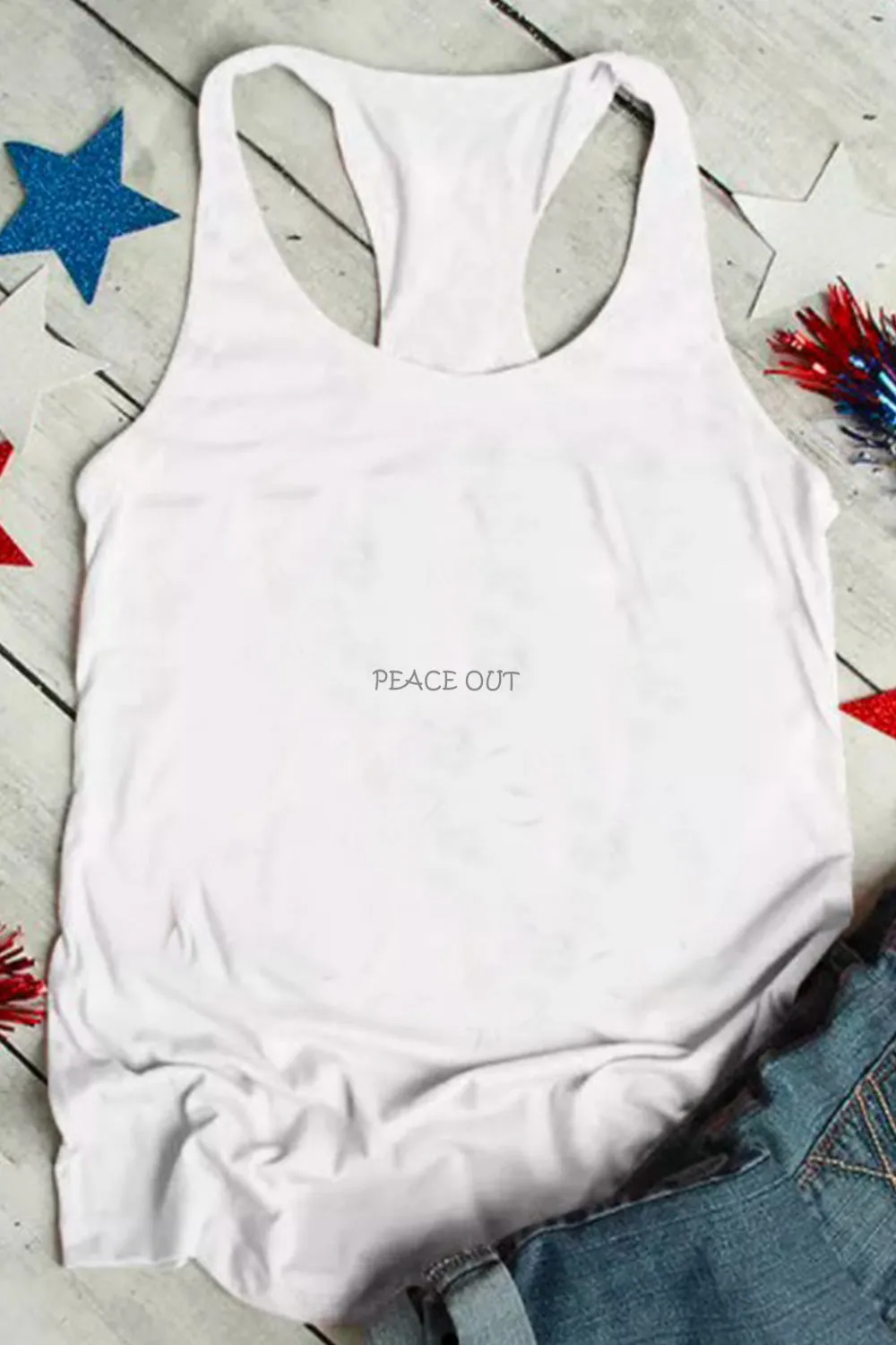 PeaceOut Print Tank Top