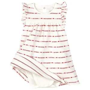 Petit Bateau Baby Girls Je T'aime Dress