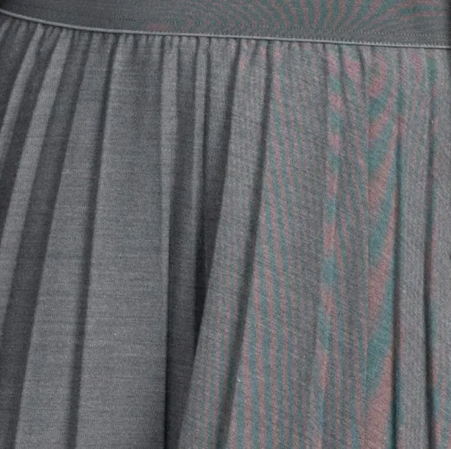 PLEATED SKIRT 27"-GREY