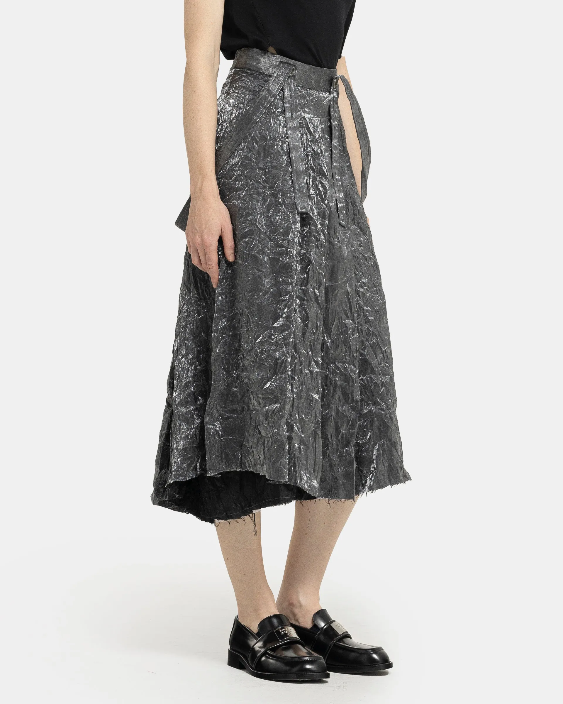 Pleated Skirt in Silver