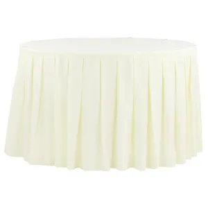 Polyester 14ft Table Skirt - Ivory