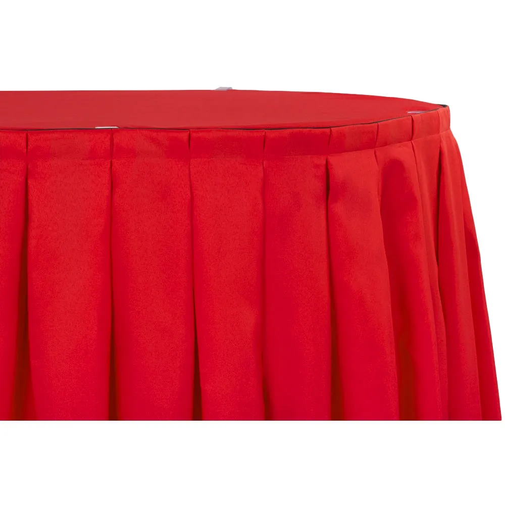 Polyester 14ft Table Skirt - Red