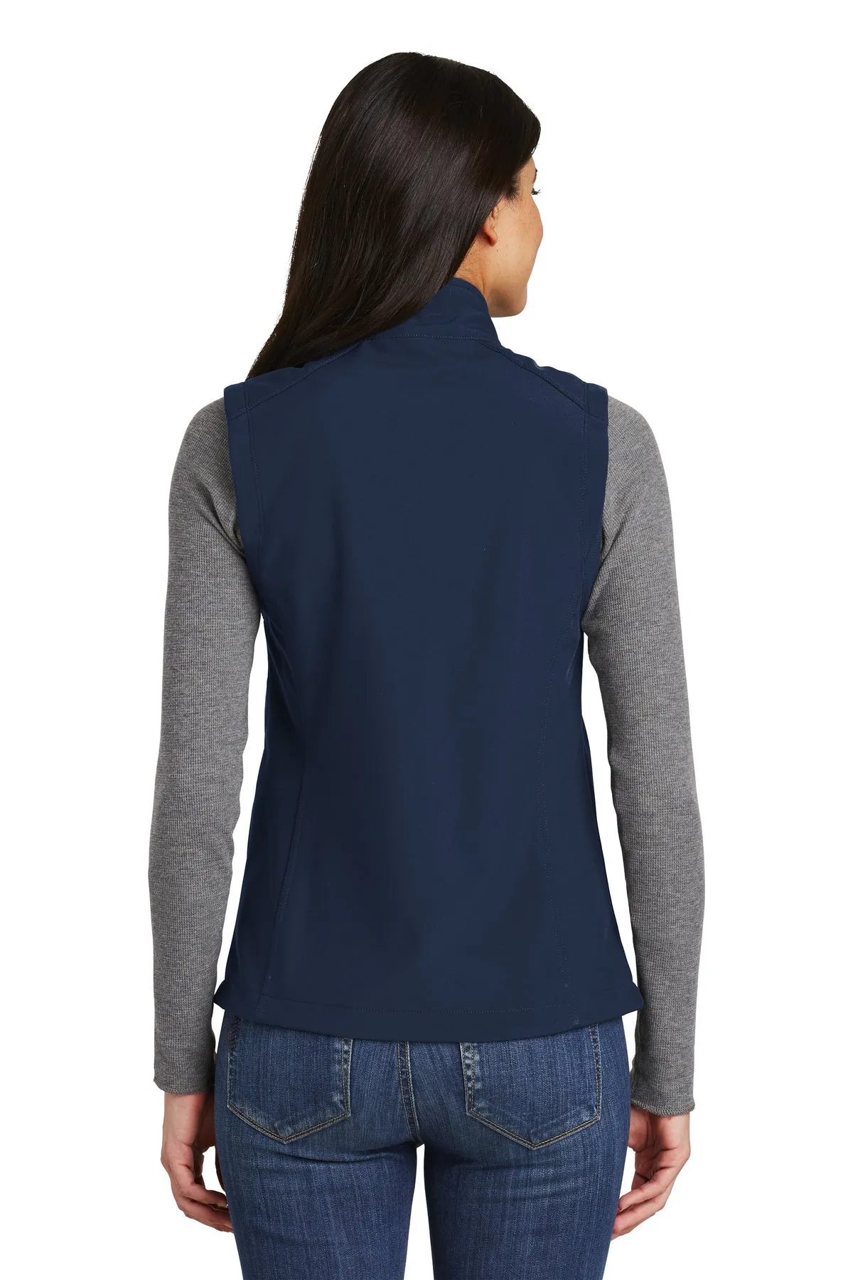 Port Authority Ladies Core Soft Shell Branded Vests, Dress Blue Navy
