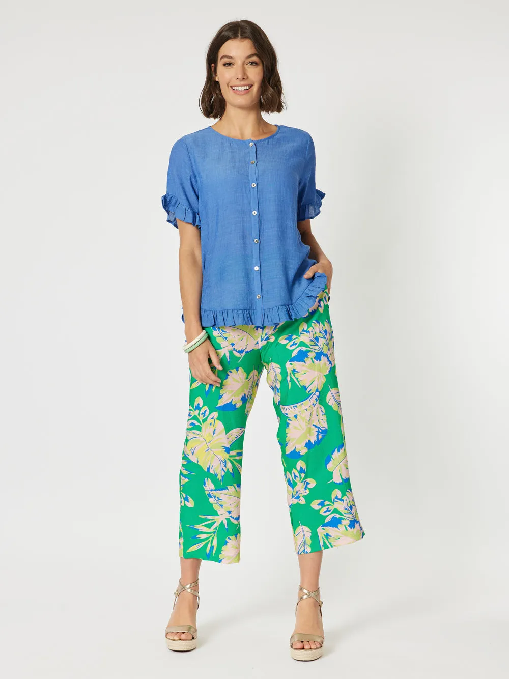 Portofino Short Sleeve Top - Cobalt