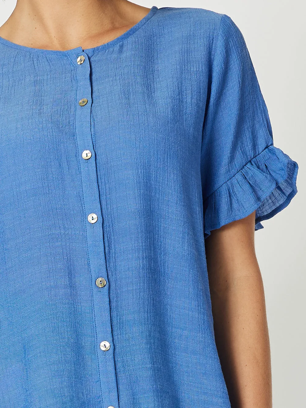 Portofino Short Sleeve Top - Cobalt