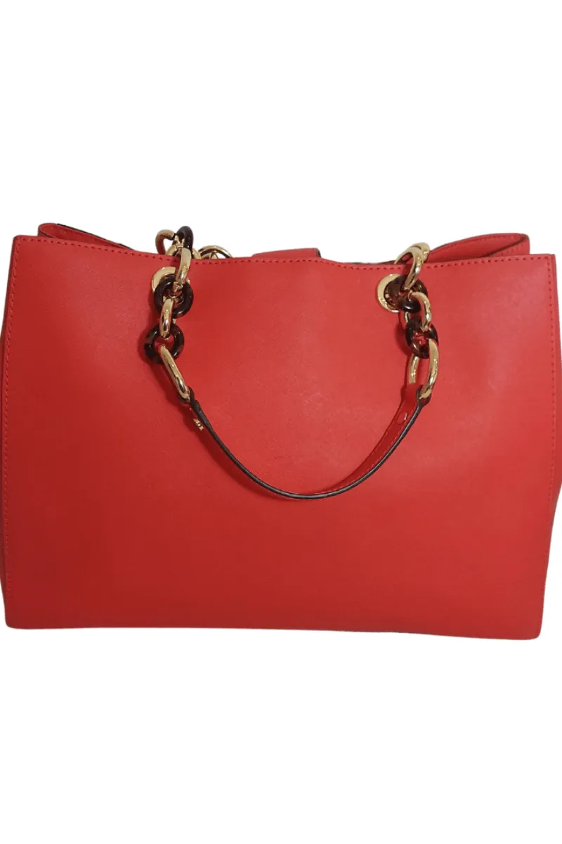 Pre-Loved Treasures - Michael Kors 'Cynthia' Coral Leather Satchel