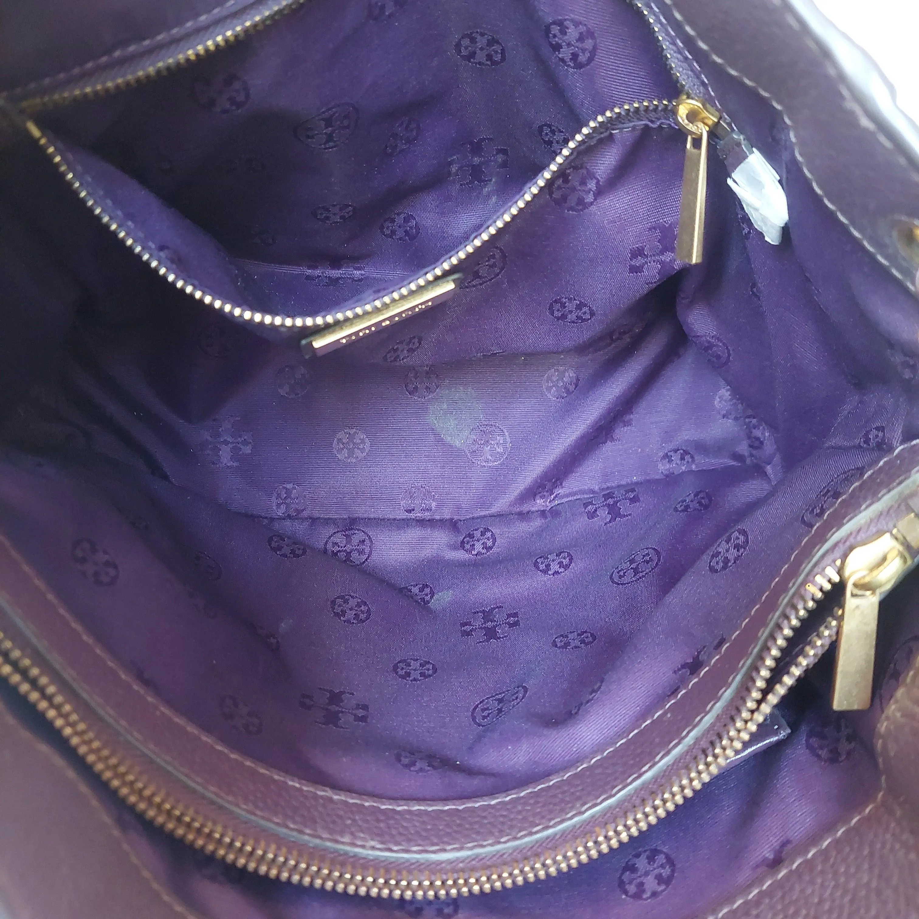 Pre-Loved Treasures - Tory Burch Purple Leather 'Britten' Shoulder Bag