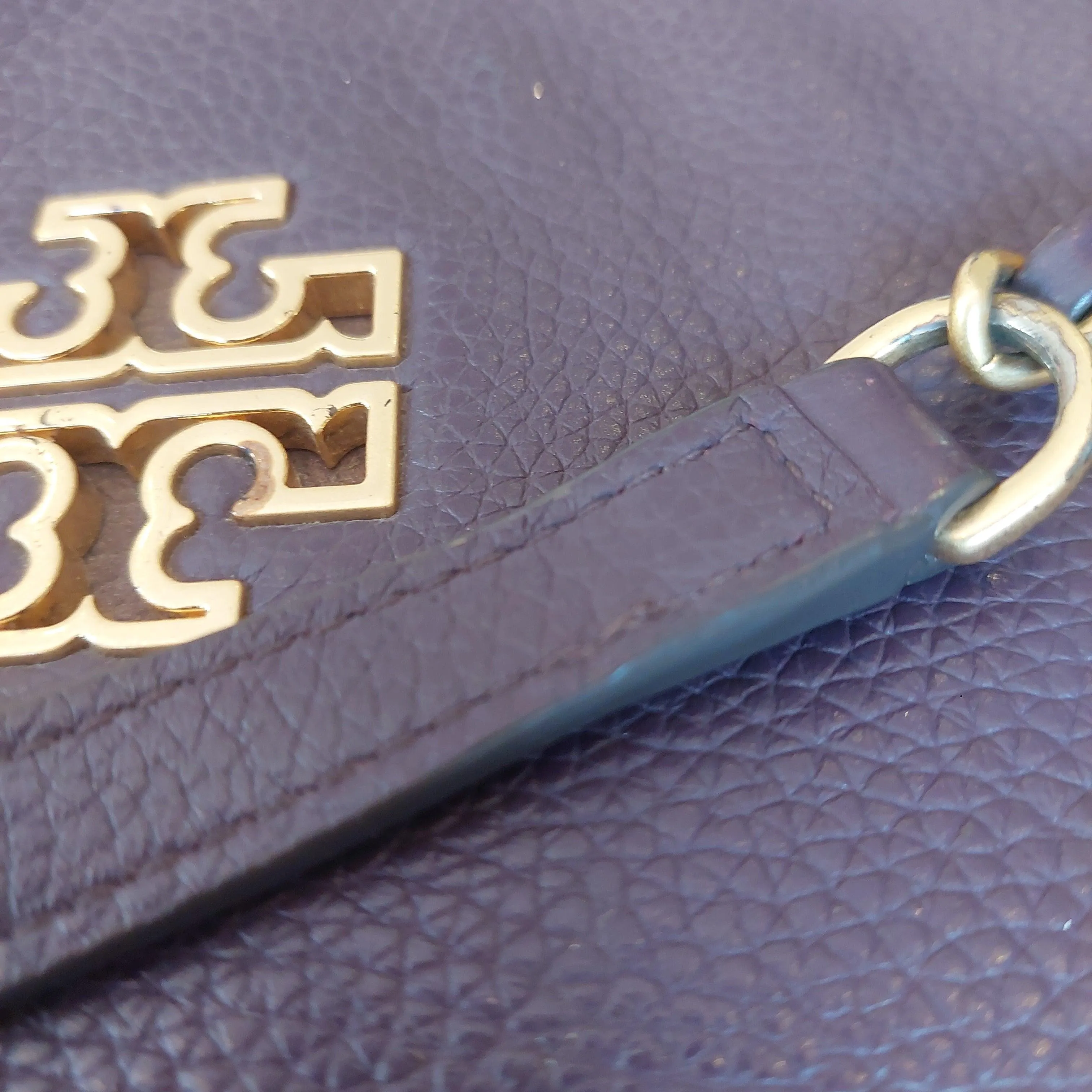 Pre-Loved Treasures - Tory Burch Purple Leather 'Britten' Shoulder Bag