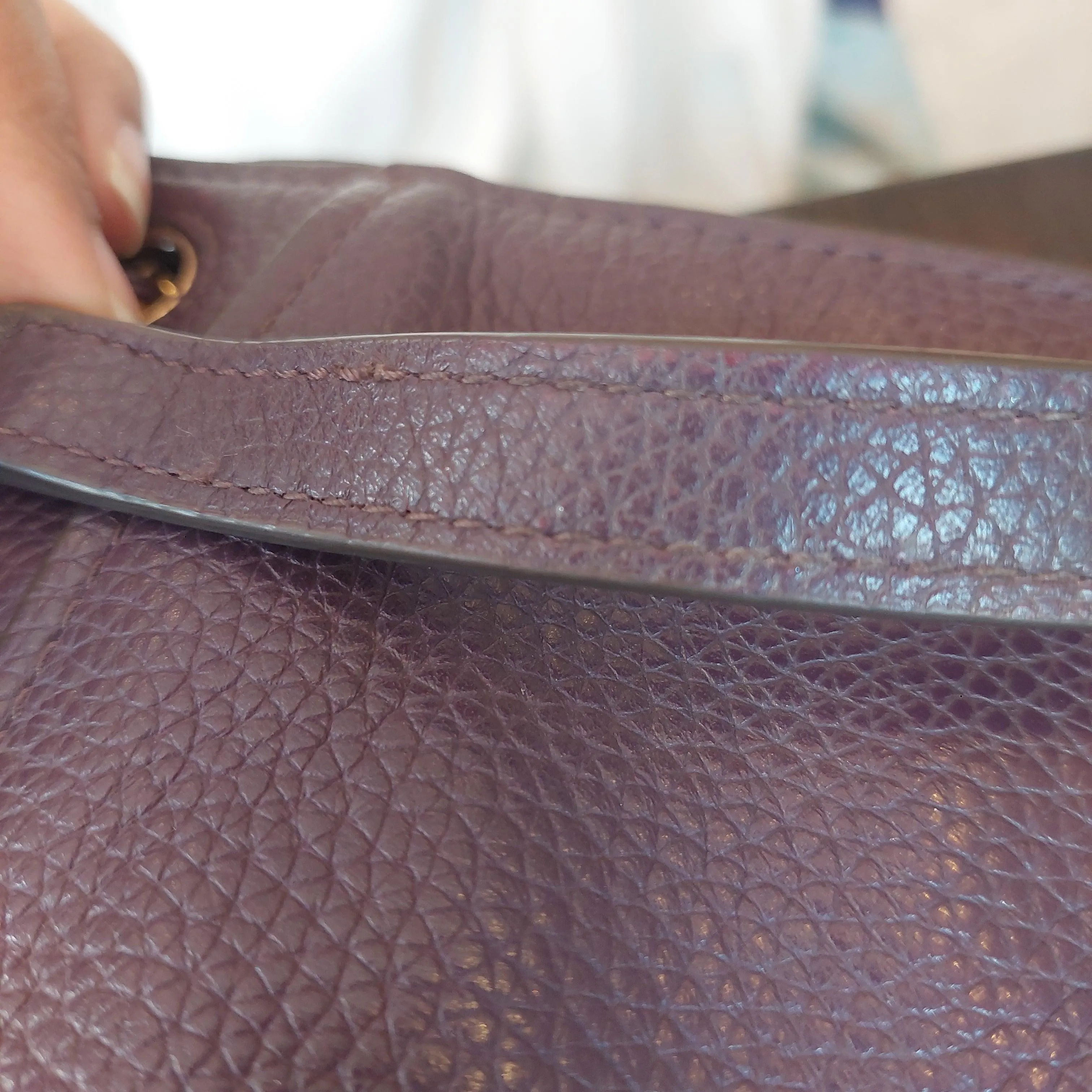 Pre-Loved Treasures - Tory Burch Purple Leather 'Britten' Shoulder Bag