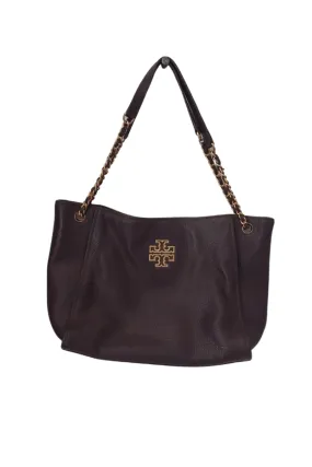 Pre-Loved Treasures - Tory Burch Purple Leather 'Britten' Shoulder Bag