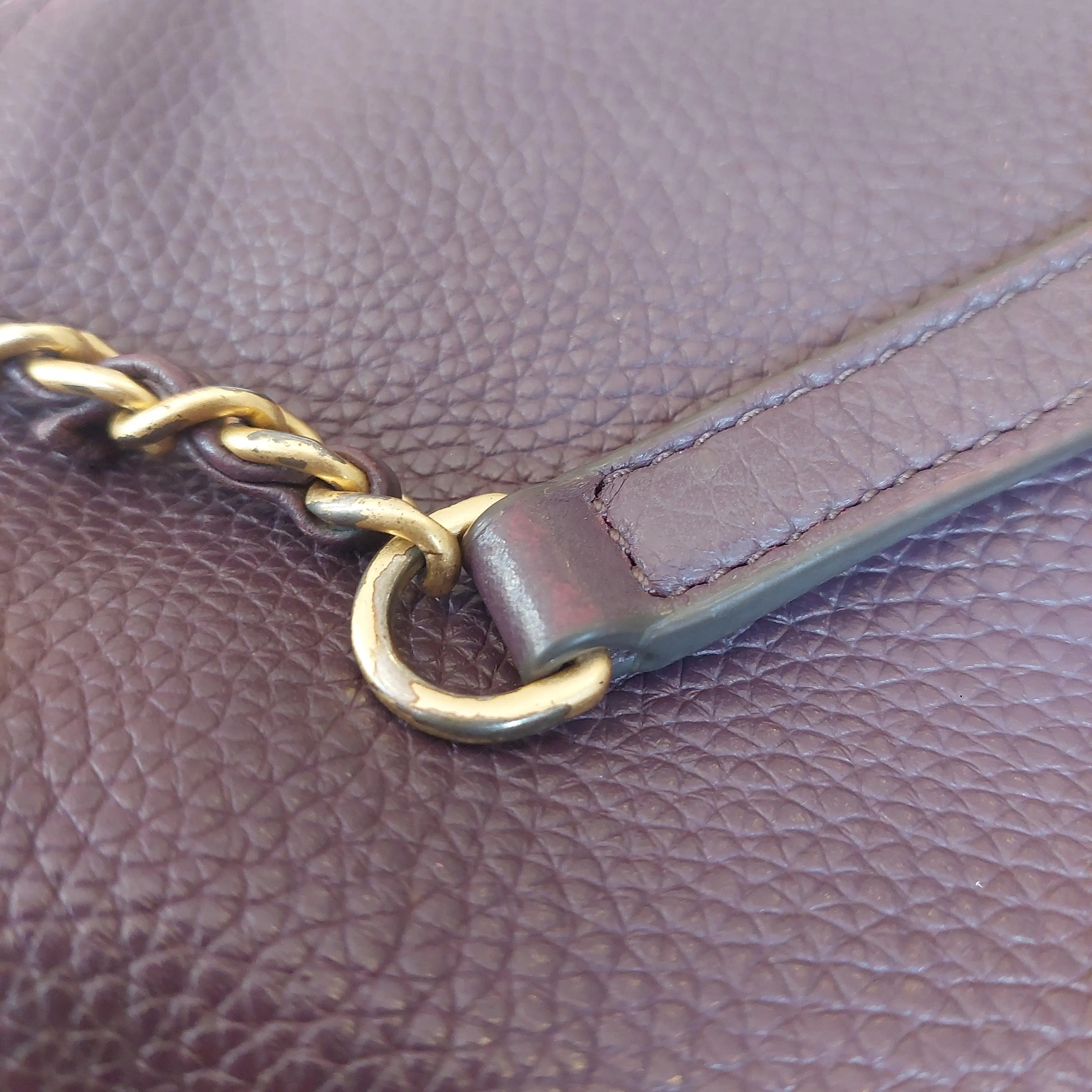 Pre-Loved Treasures - Tory Burch Purple Leather 'Britten' Shoulder Bag