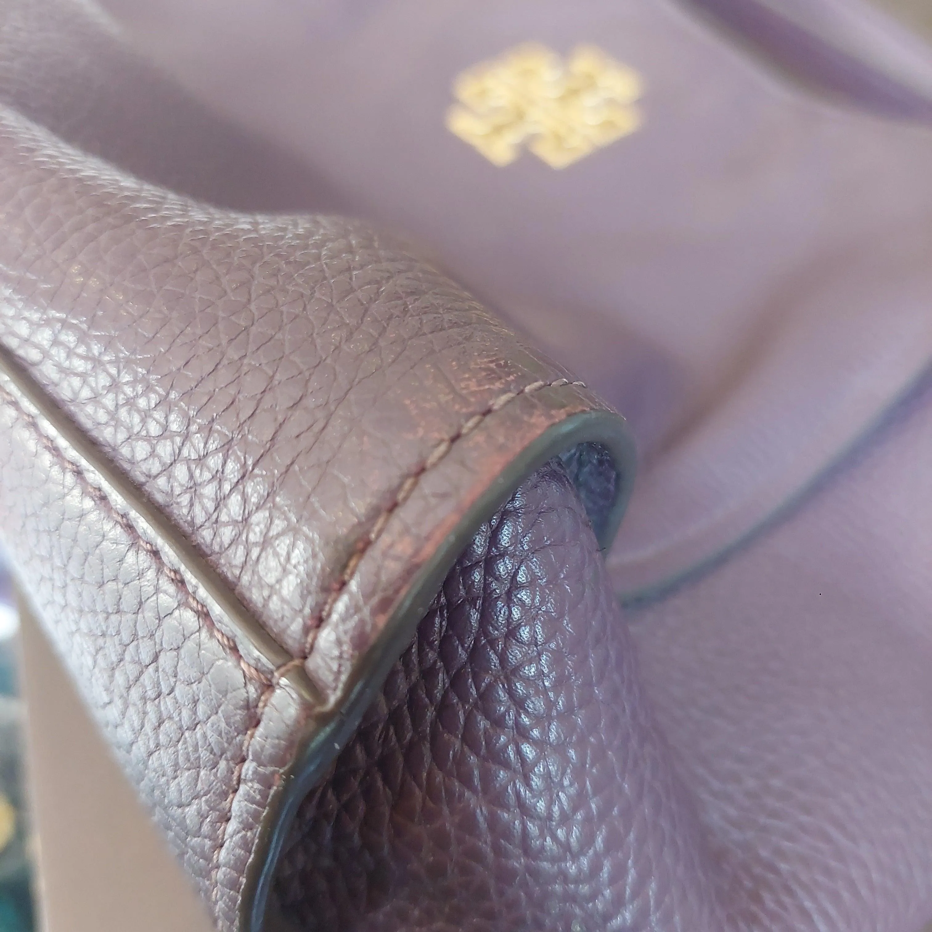 Pre-Loved Treasures - Tory Burch Purple Leather 'Britten' Shoulder Bag