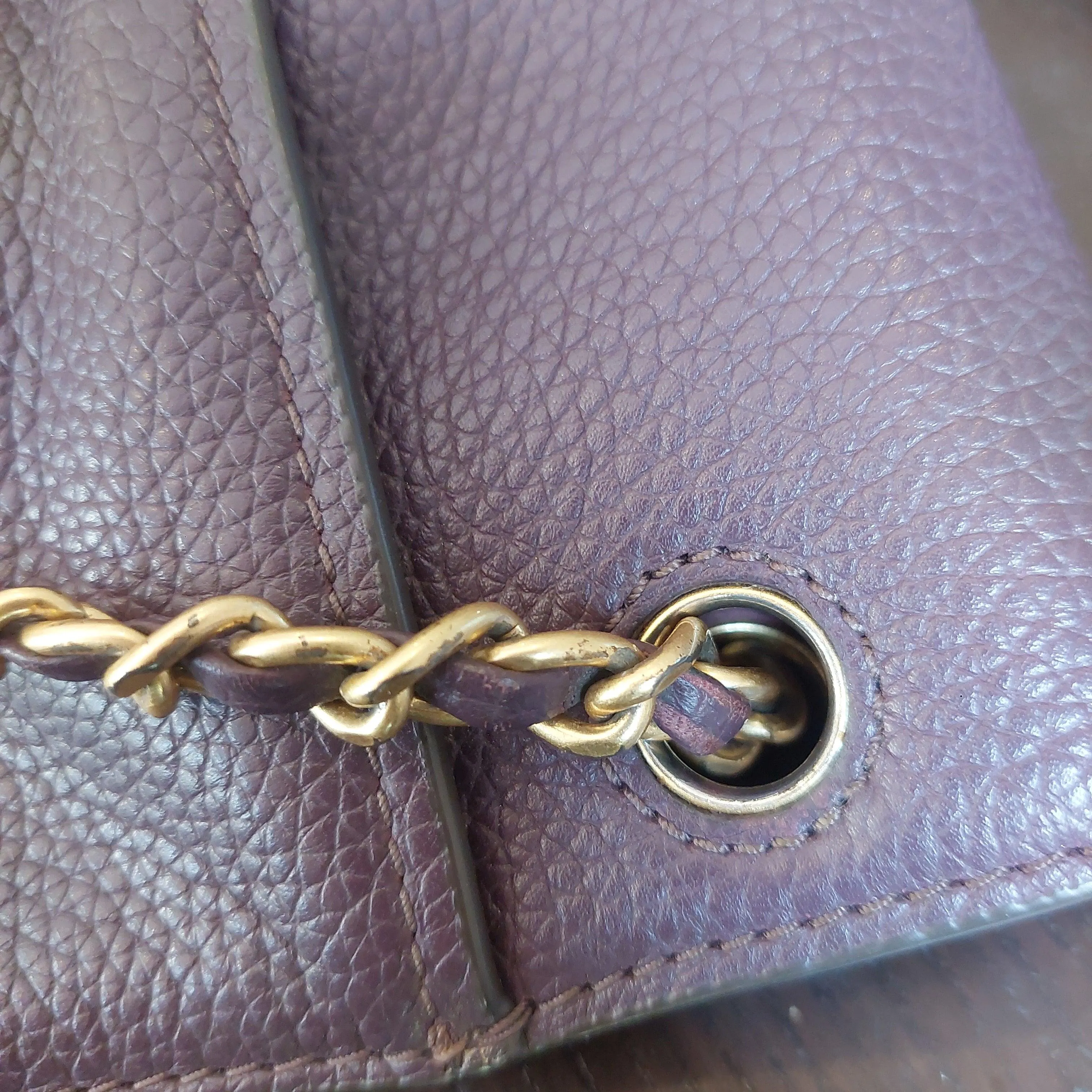 Pre-Loved Treasures - Tory Burch Purple Leather 'Britten' Shoulder Bag