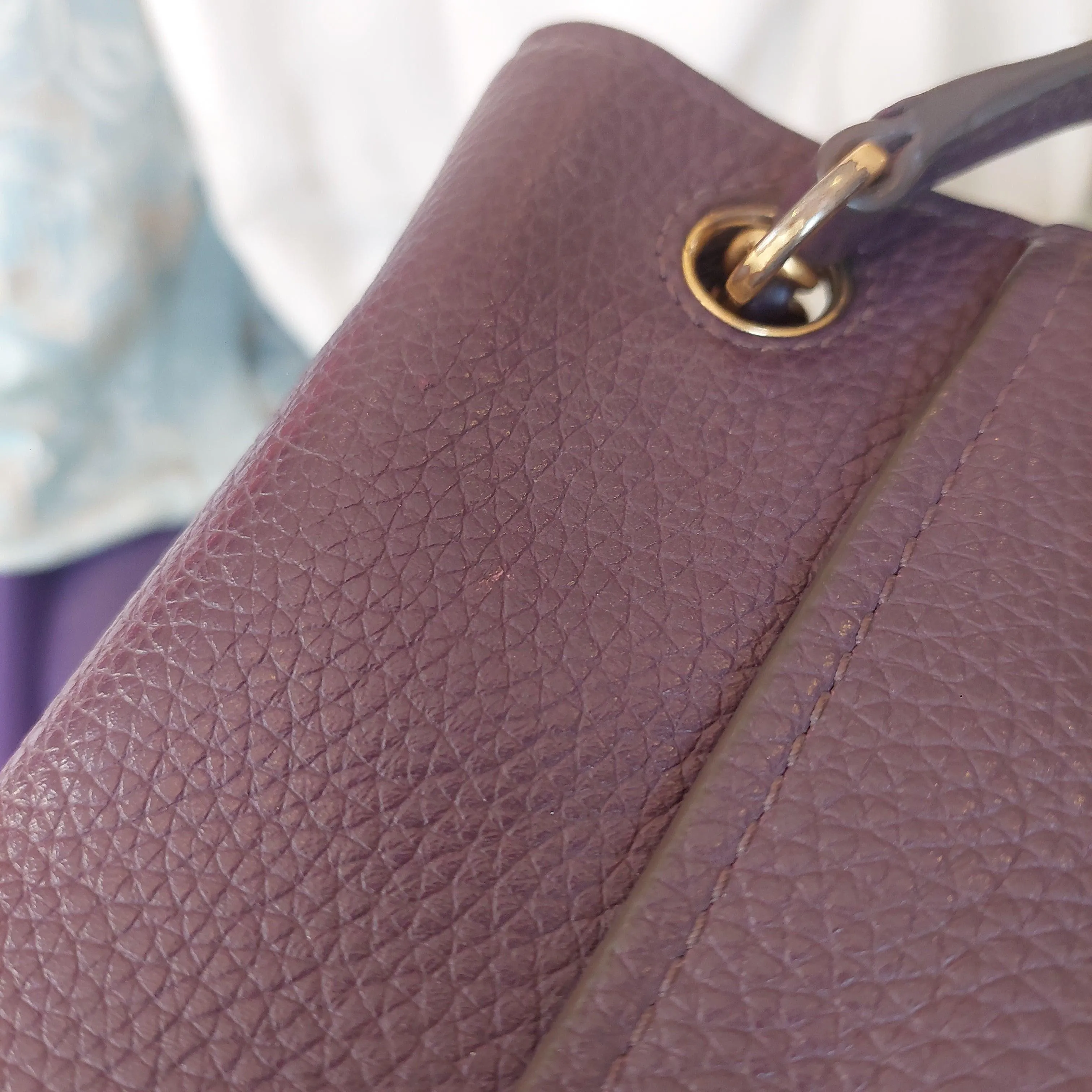 Pre-Loved Treasures - Tory Burch Purple Leather 'Britten' Shoulder Bag