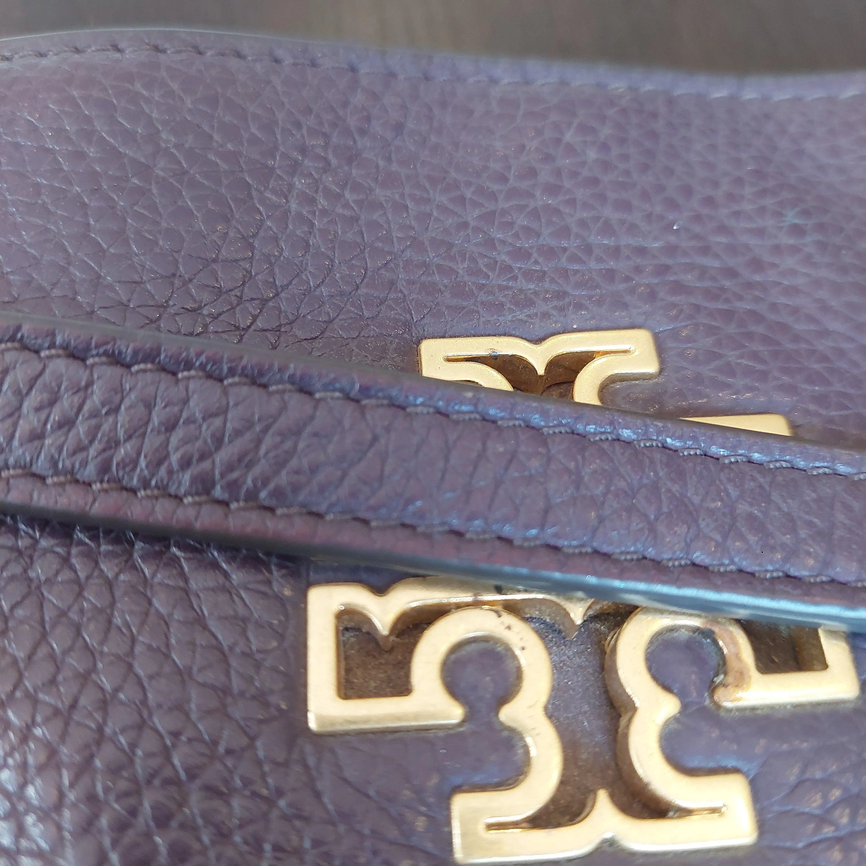 Pre-Loved Treasures - Tory Burch Purple Leather 'Britten' Shoulder Bag