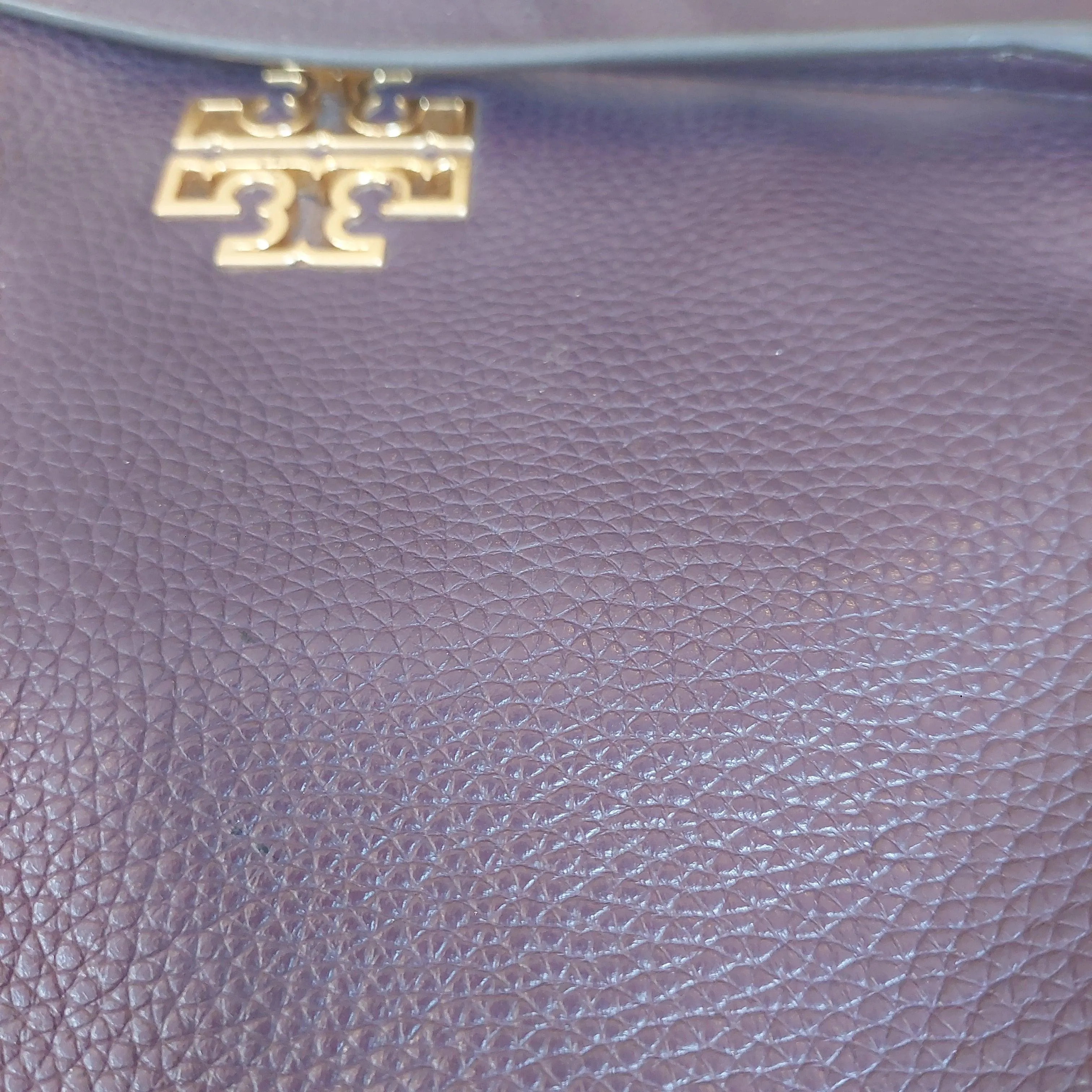 Pre-Loved Treasures - Tory Burch Purple Leather 'Britten' Shoulder Bag