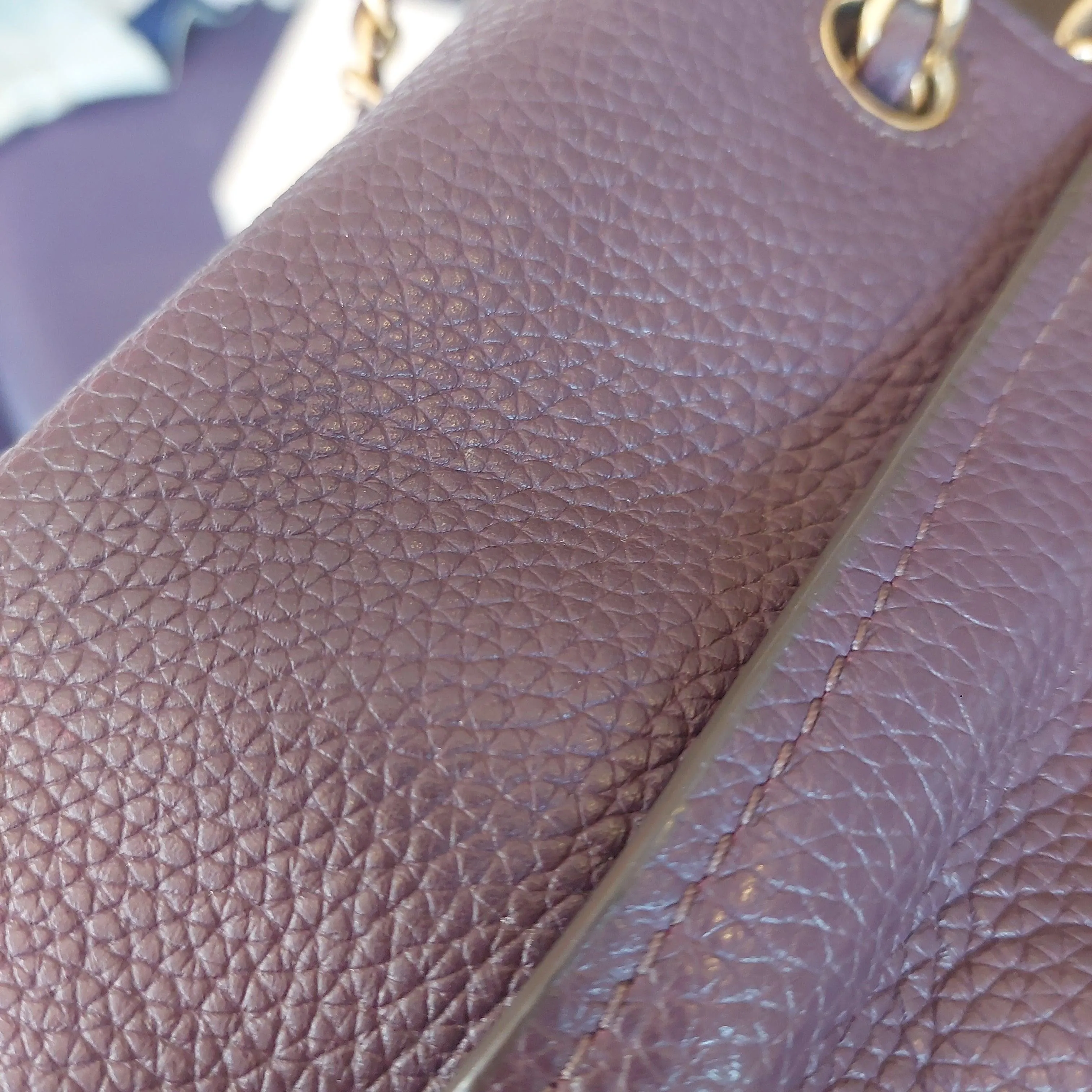 Pre-Loved Treasures - Tory Burch Purple Leather 'Britten' Shoulder Bag