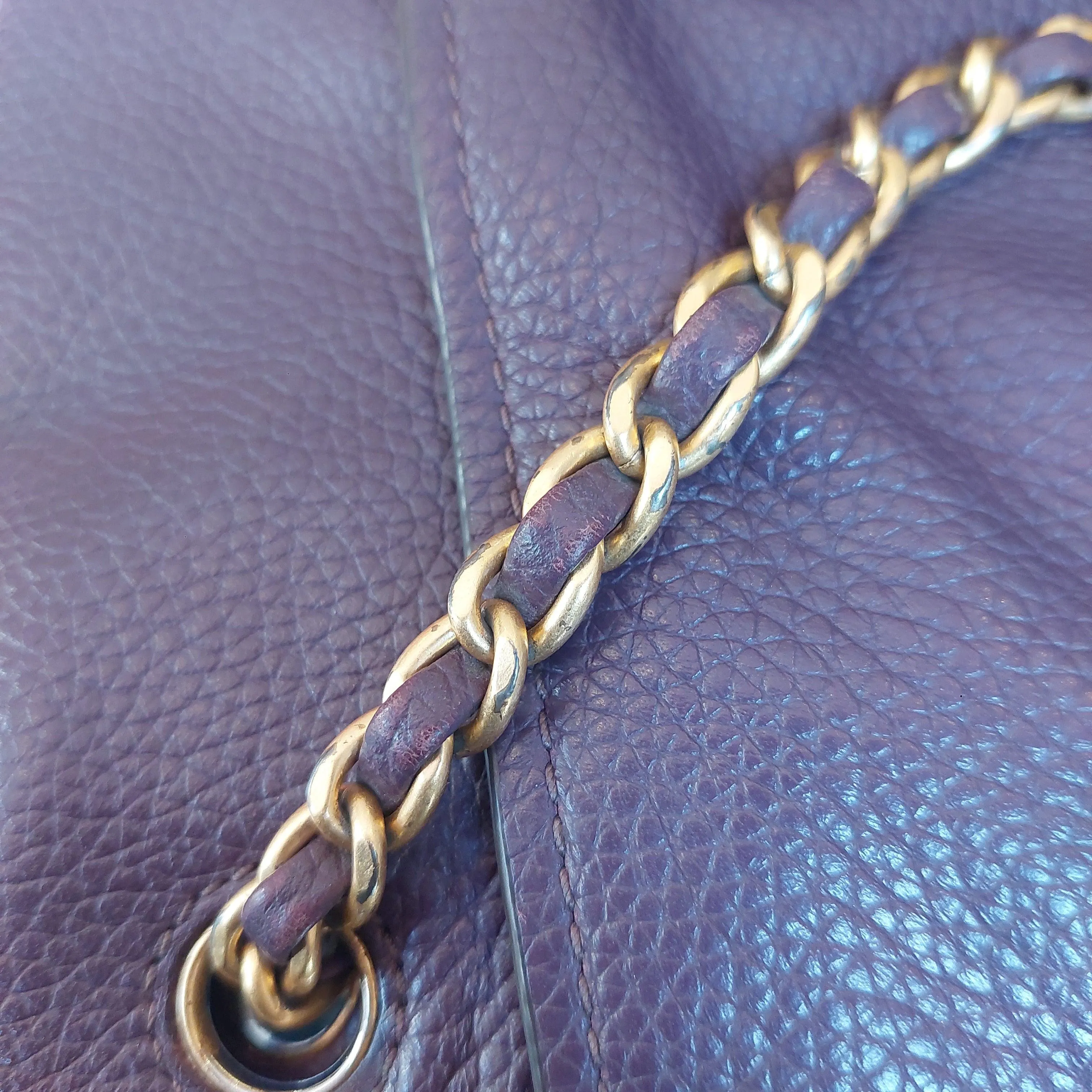 Pre-Loved Treasures - Tory Burch Purple Leather 'Britten' Shoulder Bag