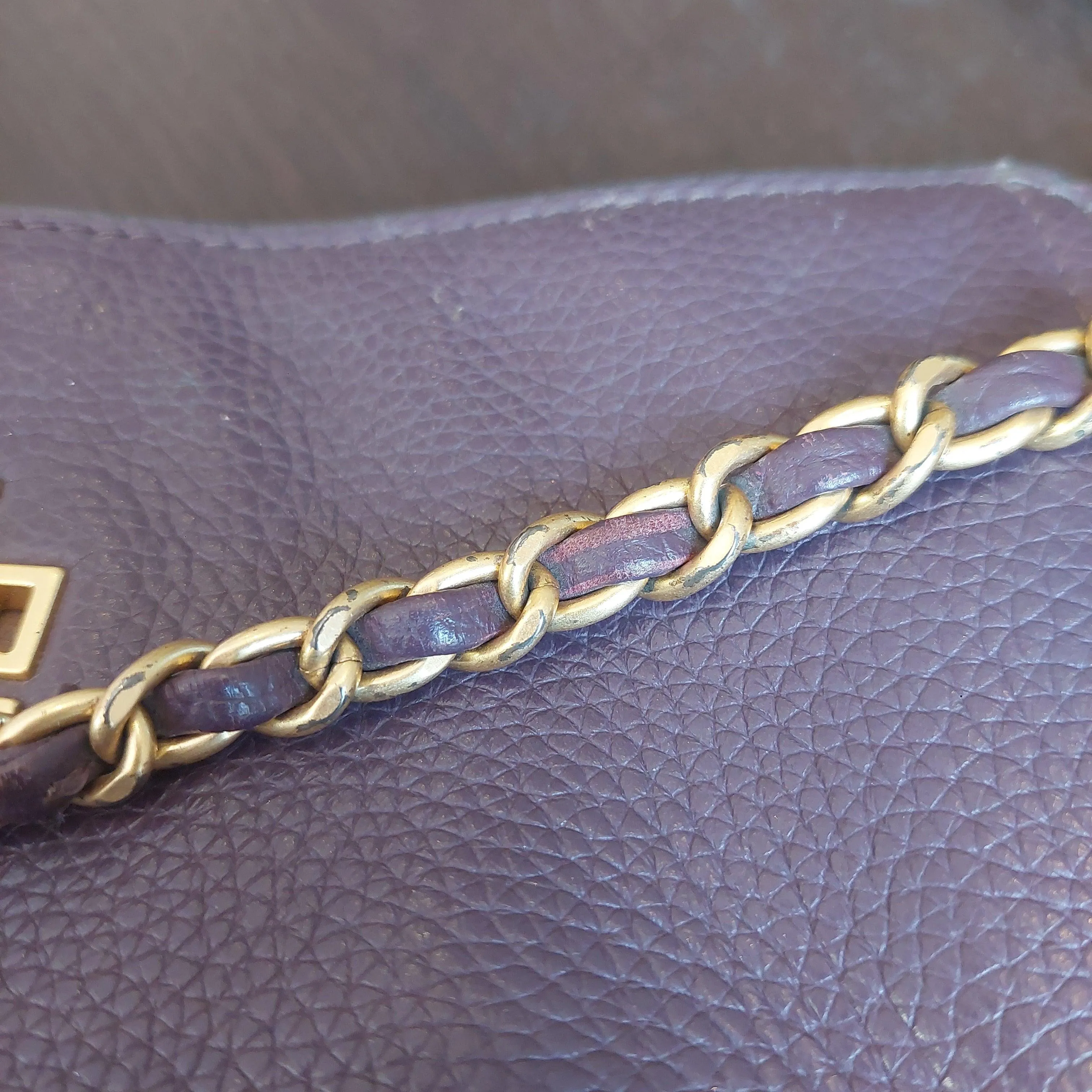 Pre-Loved Treasures - Tory Burch Purple Leather 'Britten' Shoulder Bag