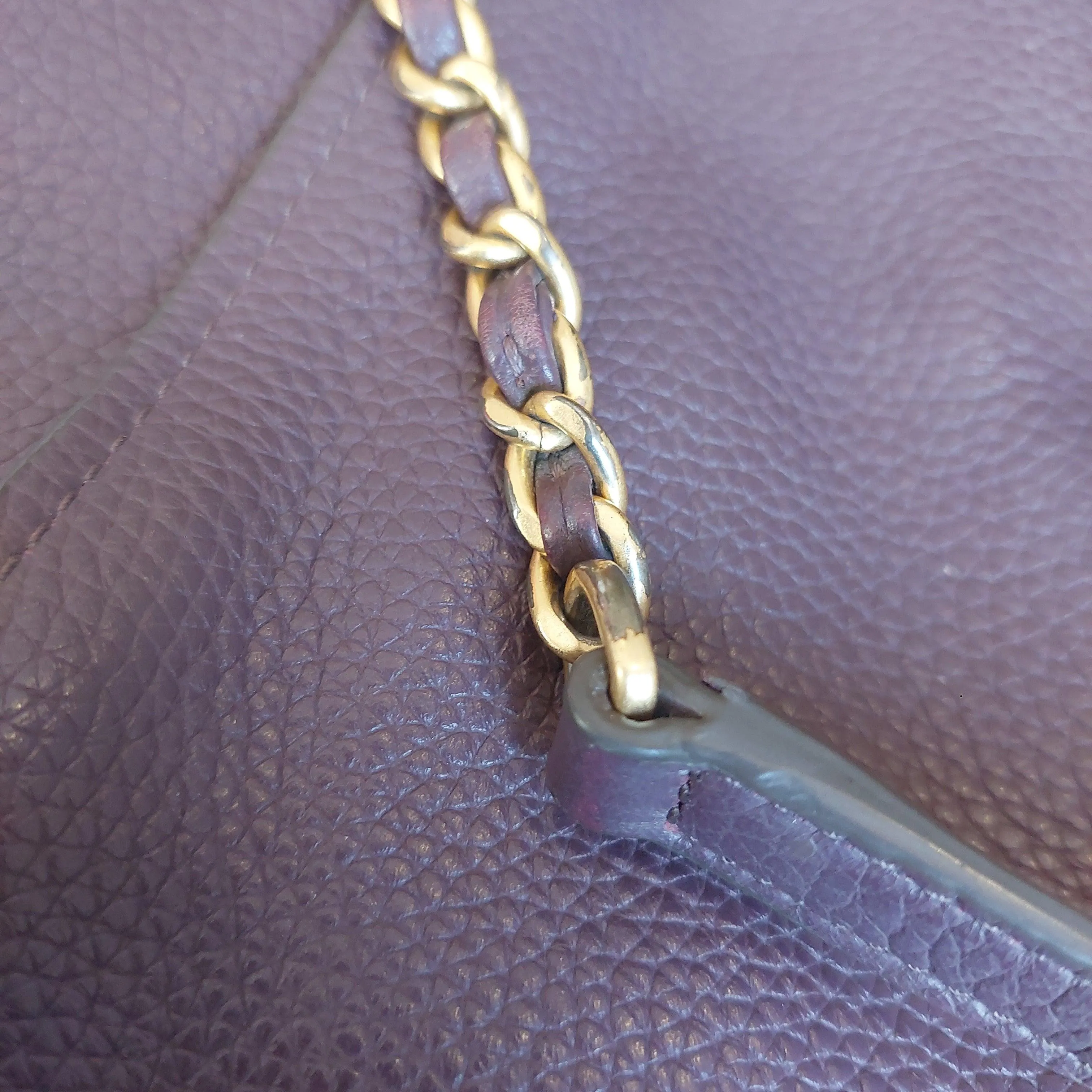 Pre-Loved Treasures - Tory Burch Purple Leather 'Britten' Shoulder Bag