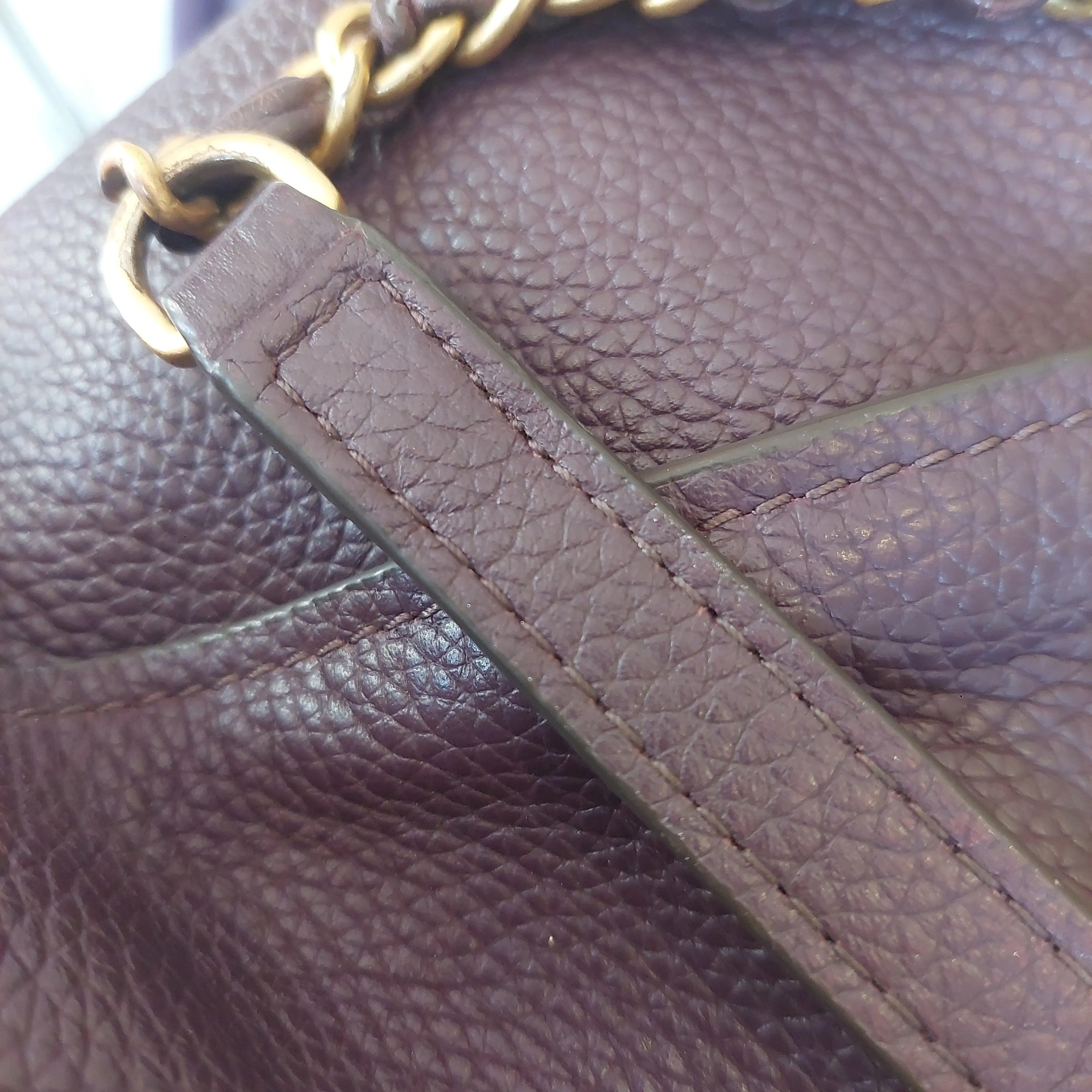 Pre-Loved Treasures - Tory Burch Purple Leather 'Britten' Shoulder Bag